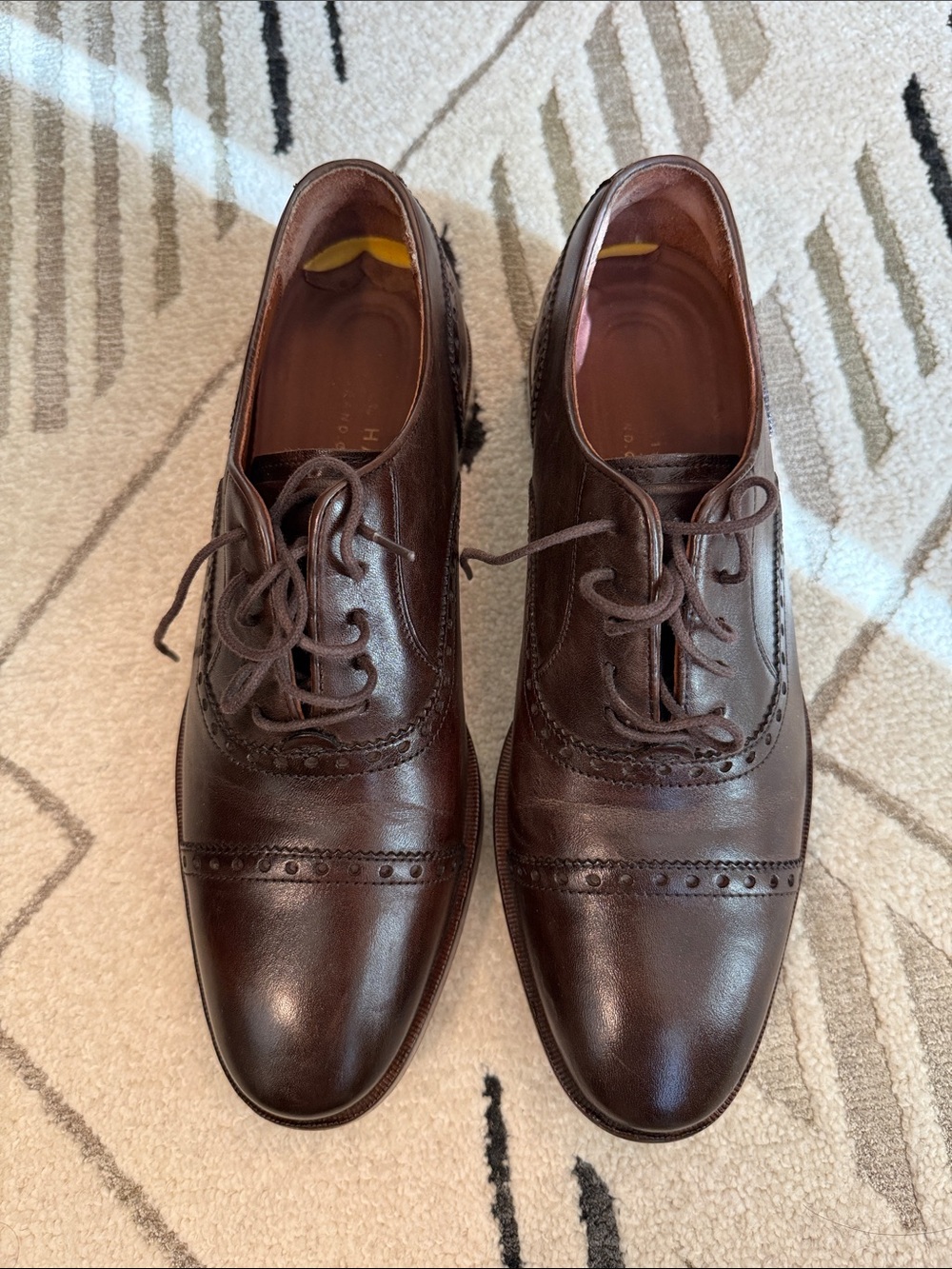 Cole Haan Dark Brown Leather Oxford Brogues